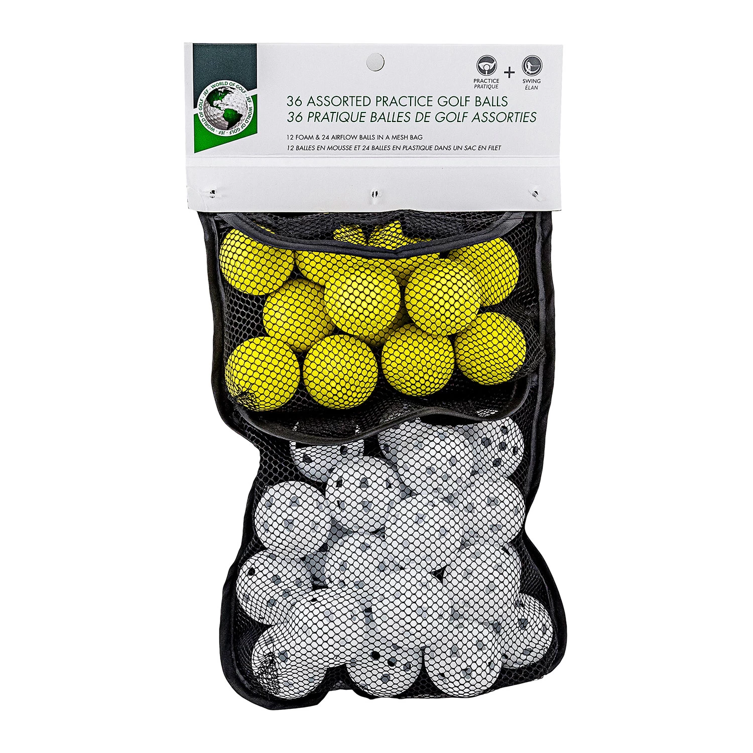 JEF World Of Golf 36 Assorted Practice Golf Balls 3 JEF World Of Golf 36 Assorted Practice Golf Balls